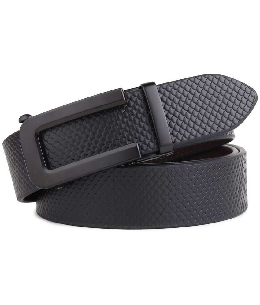     			SUNSHOPPING - Black 100% Leather Men's Formal Belt ( Pack of 1 )