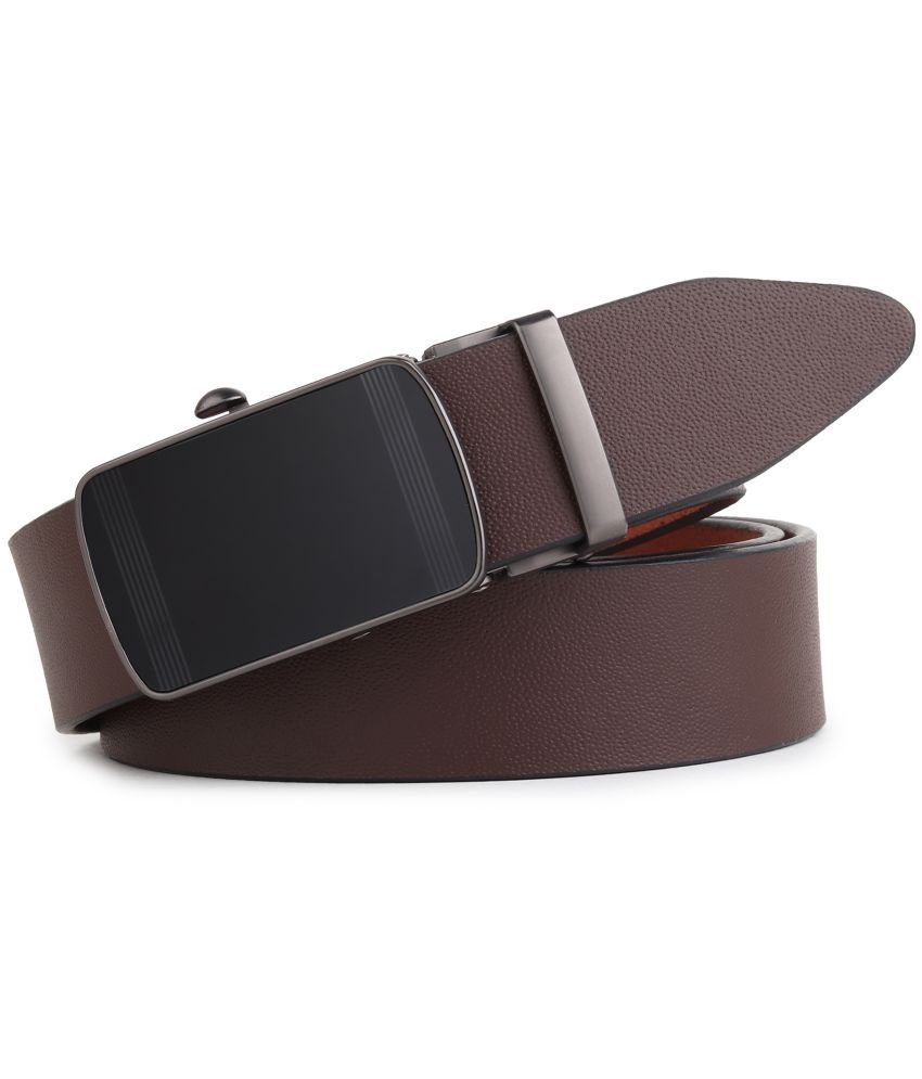     			SUNSHOPPING - Brown 100% Leather Men's Formal Belt ( Pack of 1 )