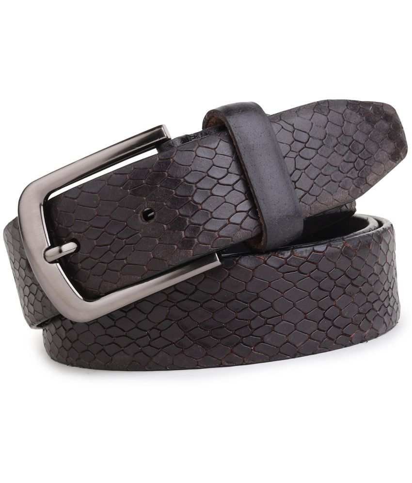     			SUNSHOPPING - Brown 100% Leather Men's Formal Belt ( Pack of 1 )