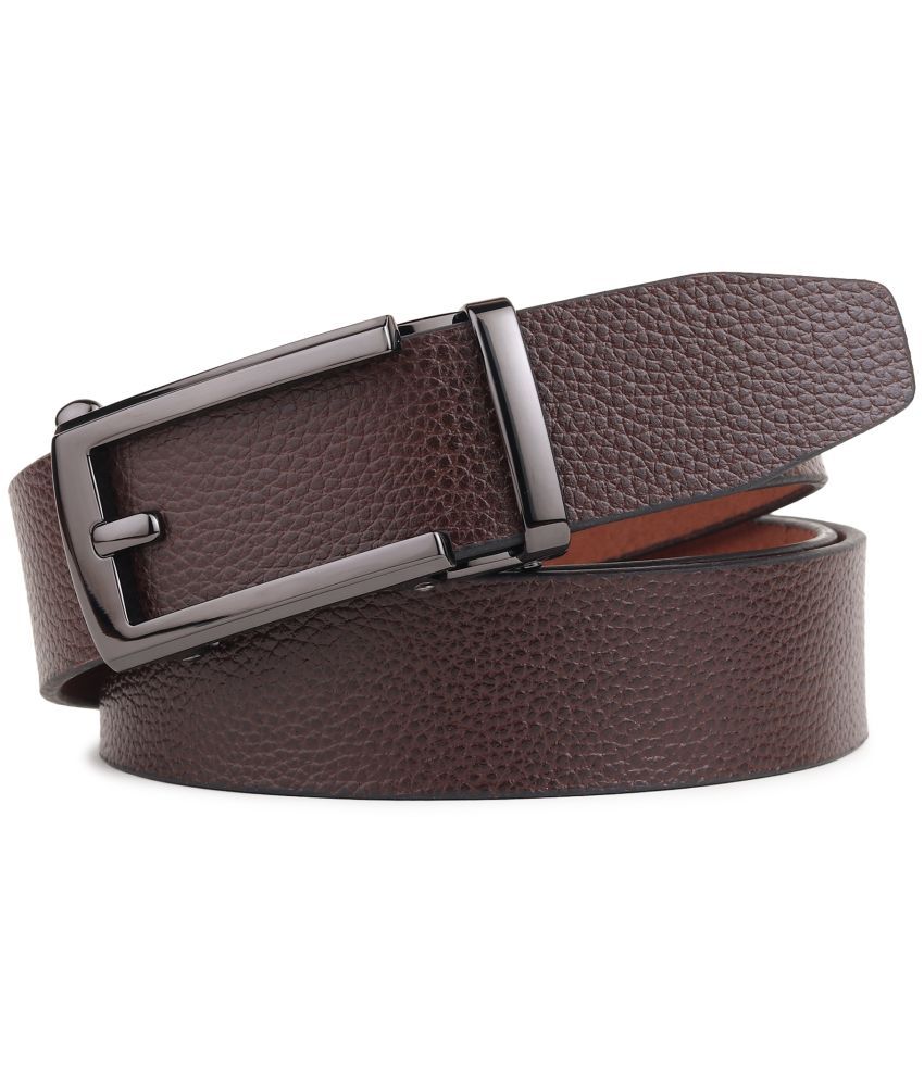     			SUNSHOPPING - Brown 100% Leather Men's Formal Belt ( Pack of 1 )