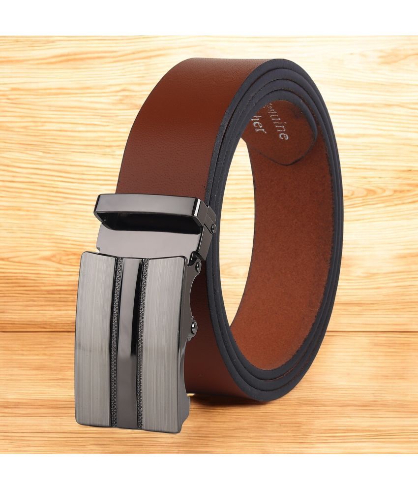     			SUNSHOPPING - Tan 100% Leather Men's Formal Belt ( Pack of 1 )