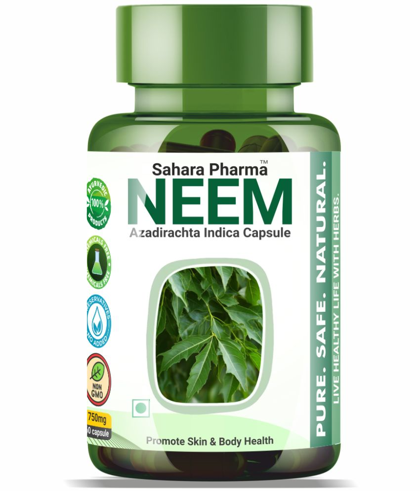     			Sahara Pharma Neem - Azadirachta Indica Pure Ayurvedic Capsule 60 no.s Pack Of 1