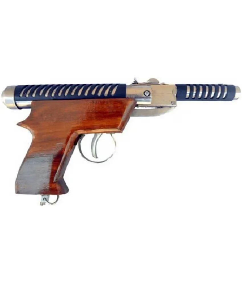     			Thunder Air Gun Metal Wooden Strip Metal Body 200 Pellets Free and Cover Also Free