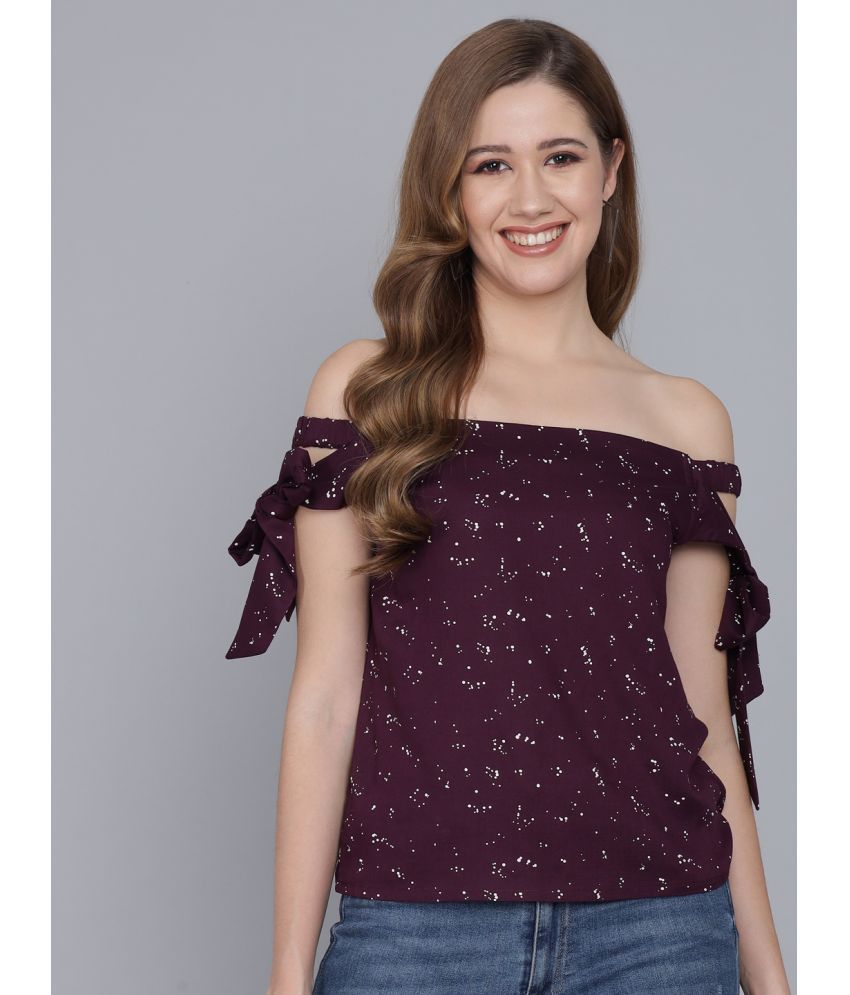     			Flamboyant Purple Rayon Women's Regular Top ( Pack of 1 )