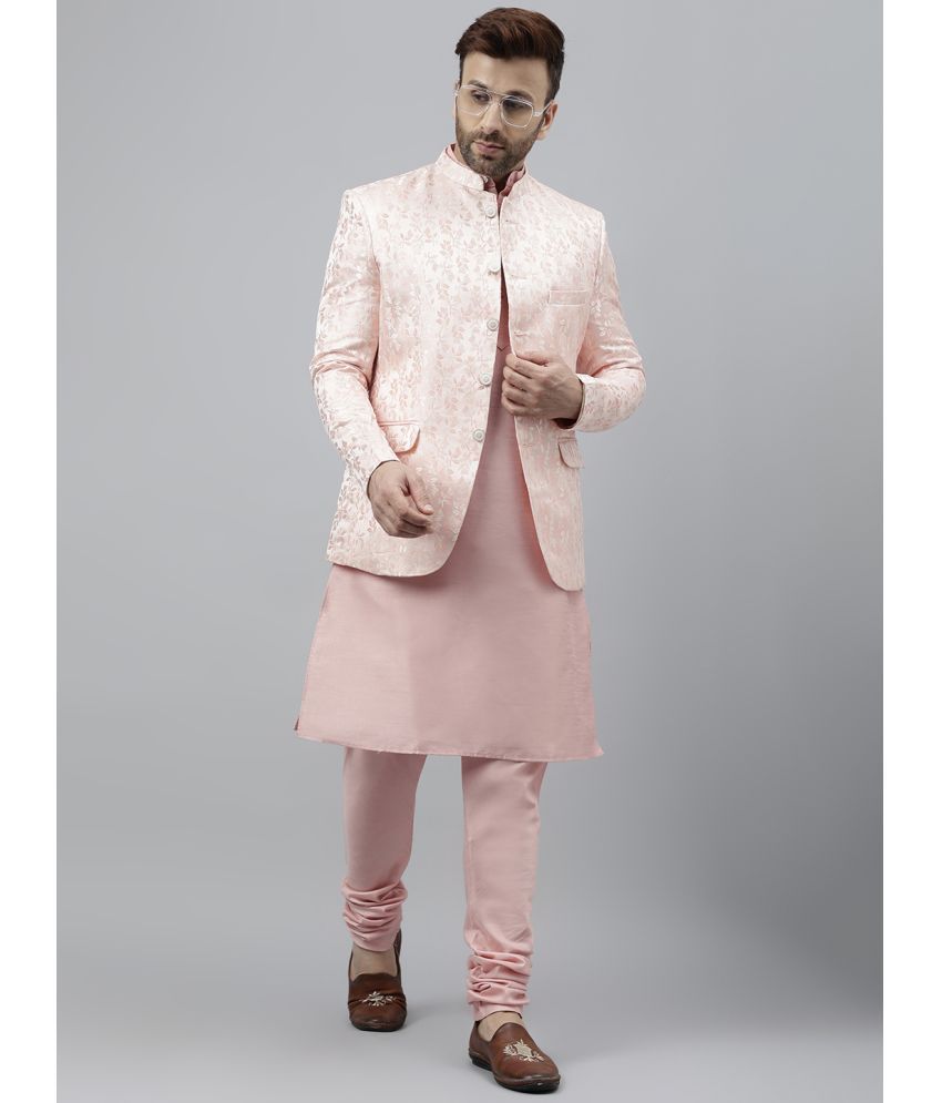     			Hangup Pink Viscose Regular Fit Men's Kurta Pyjama Set ( Pack of 1 )