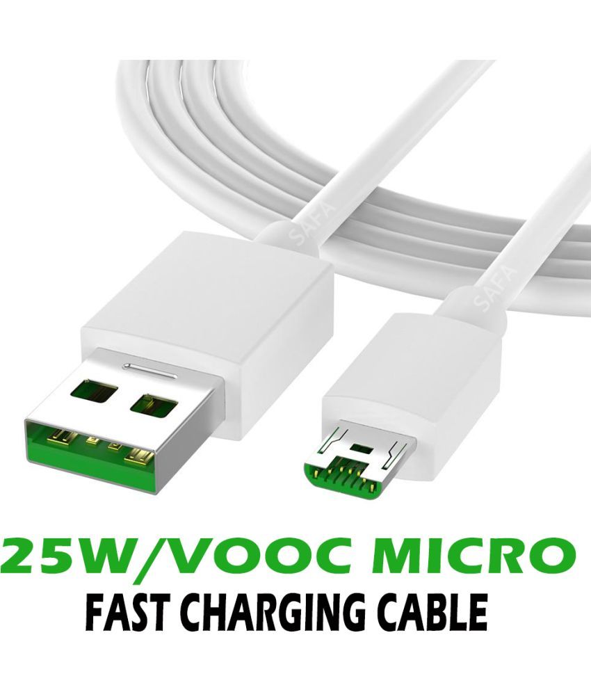     			Safa White 3A Micro USB Cable 1 Meter