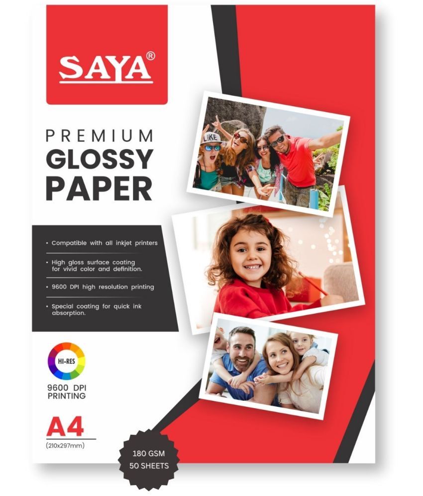     			Saya Glossy Photo Paper - 180 GSM, High-Quality Prints for Photos and Documents