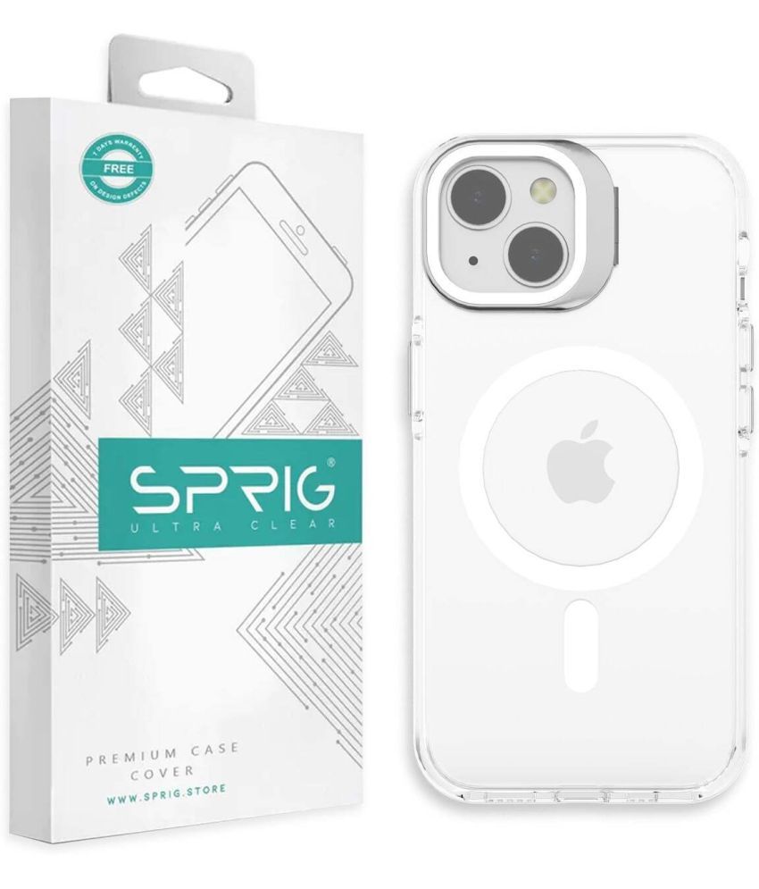     			Sprig Plain Cases Compatible For Polycarbonate Iphone 15 Back Case With Camera Stand ( Pack of 1 )