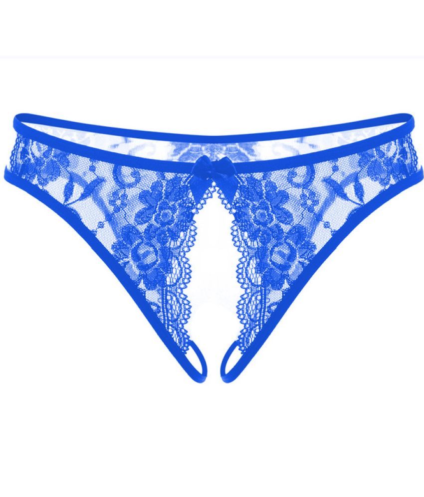     			Talgo Pack of 1 Poly Crepe Thongs For Women ( Blue )