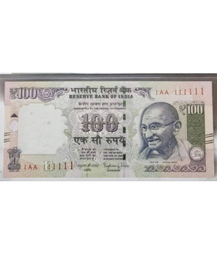     			one hundred rupees 1AA 111111