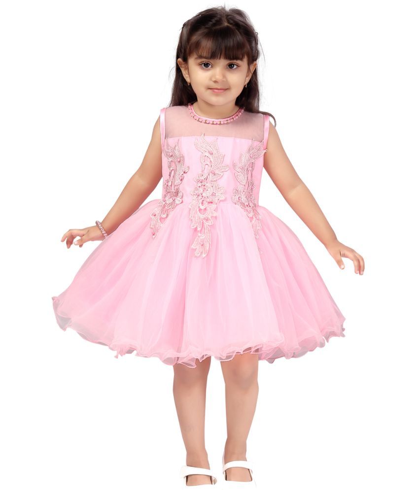     			Aarika Net Frock For Girls ( Pack of 1 , Pink )