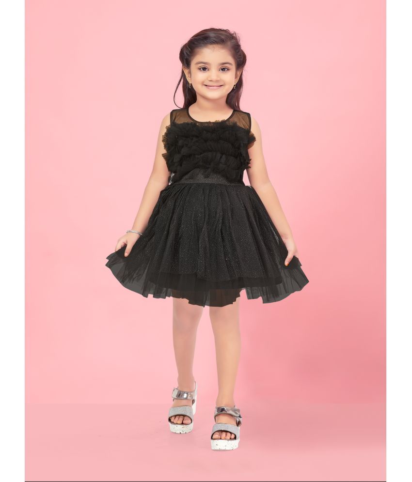     			Aarika Nylon Frock For Girls ( Pack of 1 , Black )