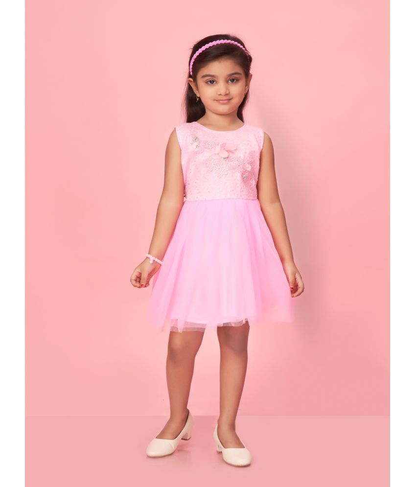     			Aarika Polyester Frock For Baby Girls ( Pack of 1 , Pink )