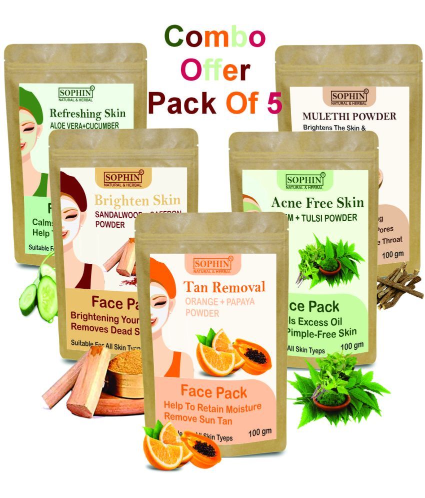     			SOPHIN - Radiant Glow Face Pack for All Skin Type ( Pack of 5 )