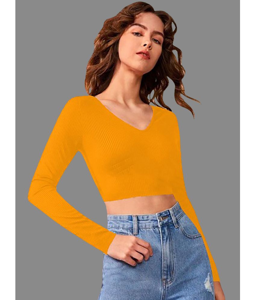     			Dream Beauty Fashion Yellow Polyester Women's Regular Top ( Pack of 1 )