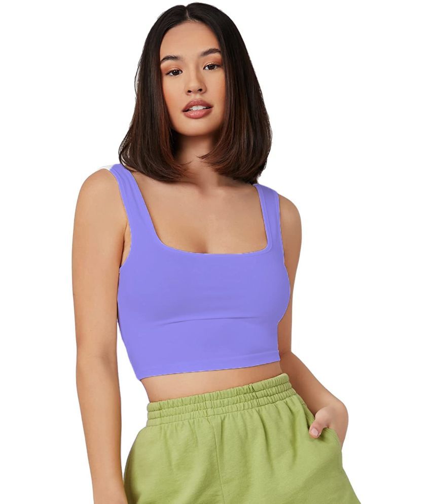     			Istyle Can Purple Hosiery Women's Crop Top ( Pack of 1 )