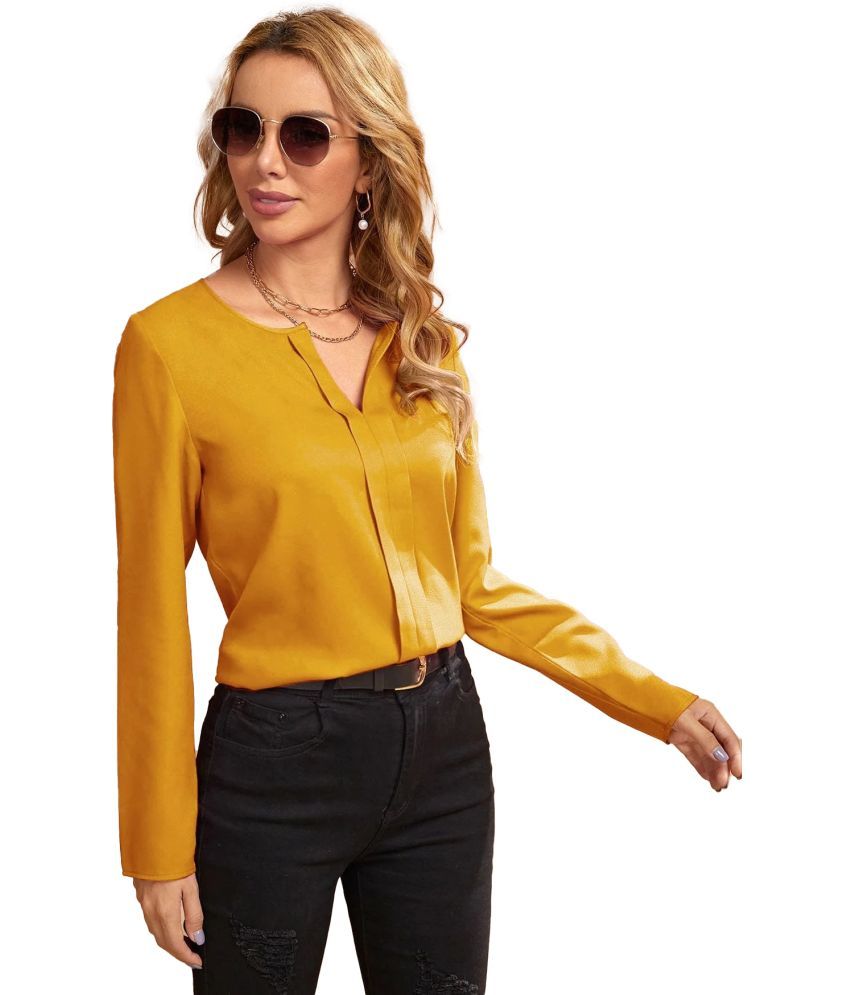     			Istyle Can Yellow Polyester Women's Regular Top ( Pack of 1 )