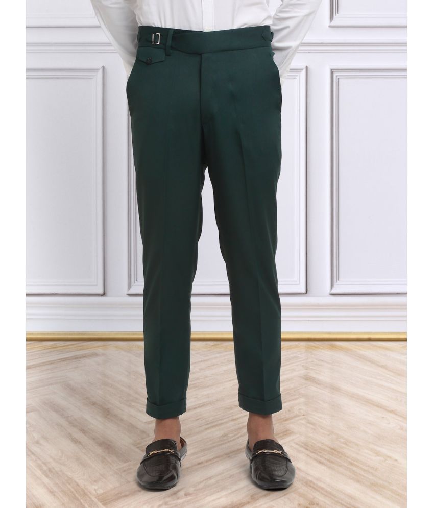     			Klotthe Slim Pleated Men's Formal Trouser - Dark Green ( Pack of 1 )