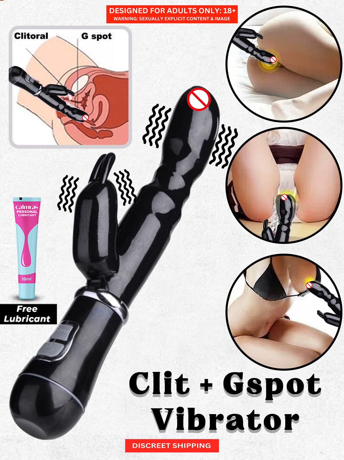     			Self Love Bunny Vibrator - 30 Strong Multi Speed Penis Shaped  Rabbit Vibrator  | Clitoris G-spot Massager Adult Sex Toys For Women Pleasure