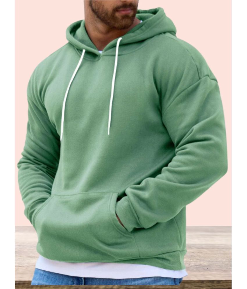     			TAZO Cotton Blend Hooded Men's Sweatshirt - Green ( Pack of 1 )