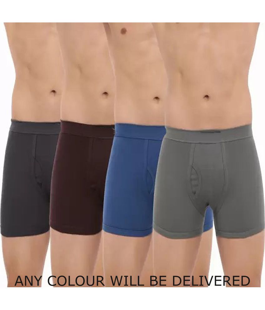     			Cavenders Pack of 4 Cotton Blend Trunks For Men's ( Lime Green )