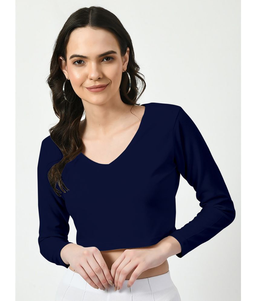     			Dream Beauty Fashion Navy Blue Polyester Women's Regular Top ( Pack of 1 )