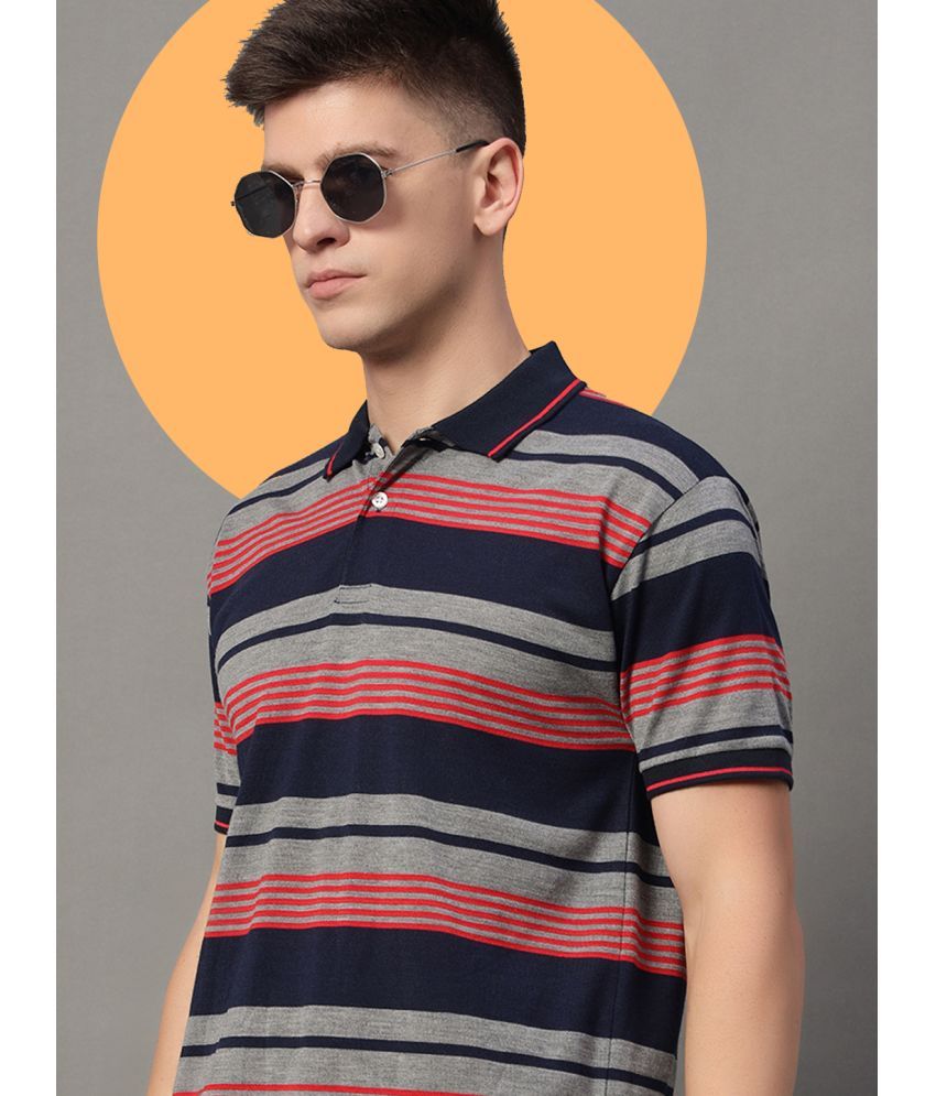     			GET GOLF Pack of 1 Cotton Blend Regular Fit Striped Half Sleeves Men's Polo T Shirt ( Multicolor )