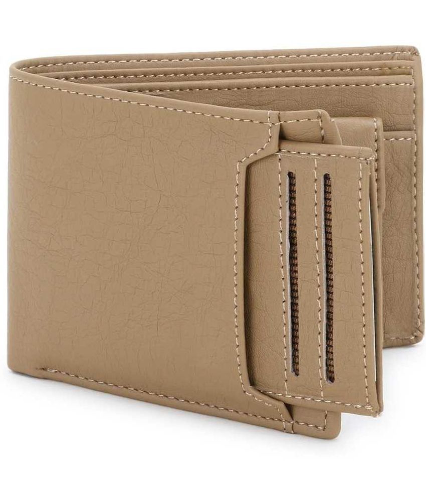     			Sonrisa PU Solid Men's Regular Wallet With 9 Slots For Card ( Beige , Pack of 1 )