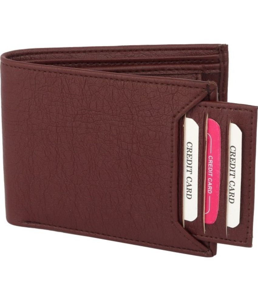     			Sonrisa PU Solid Men's Regular Wallet With 9 Slots For Card ( Brown , Pack of 1 )