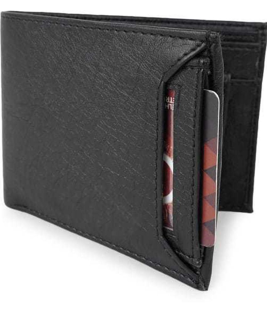     			Sonrisa PU Solid Men's Regular Wallet With 9 Slots For Card ( Black , Pack of 1 )