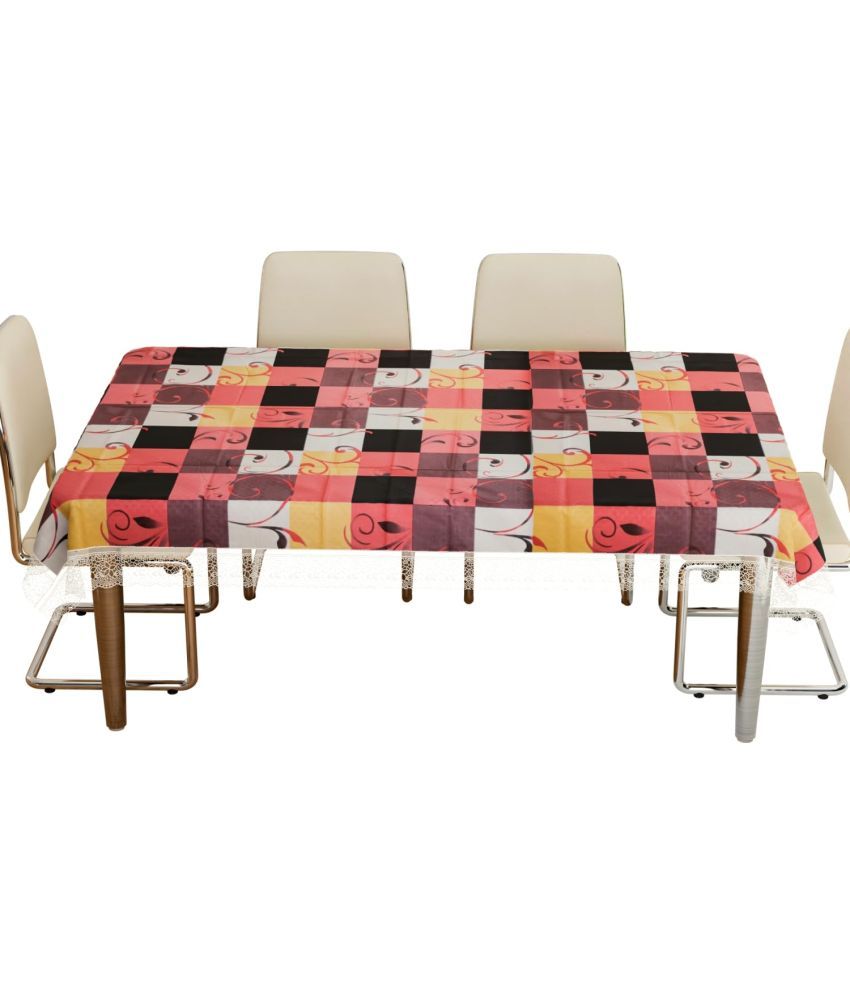     			CreadCraft Printed PVC 4 Seater Rectangle Table Cover ( 150 x 105 ) cm Pack of 1 Multi