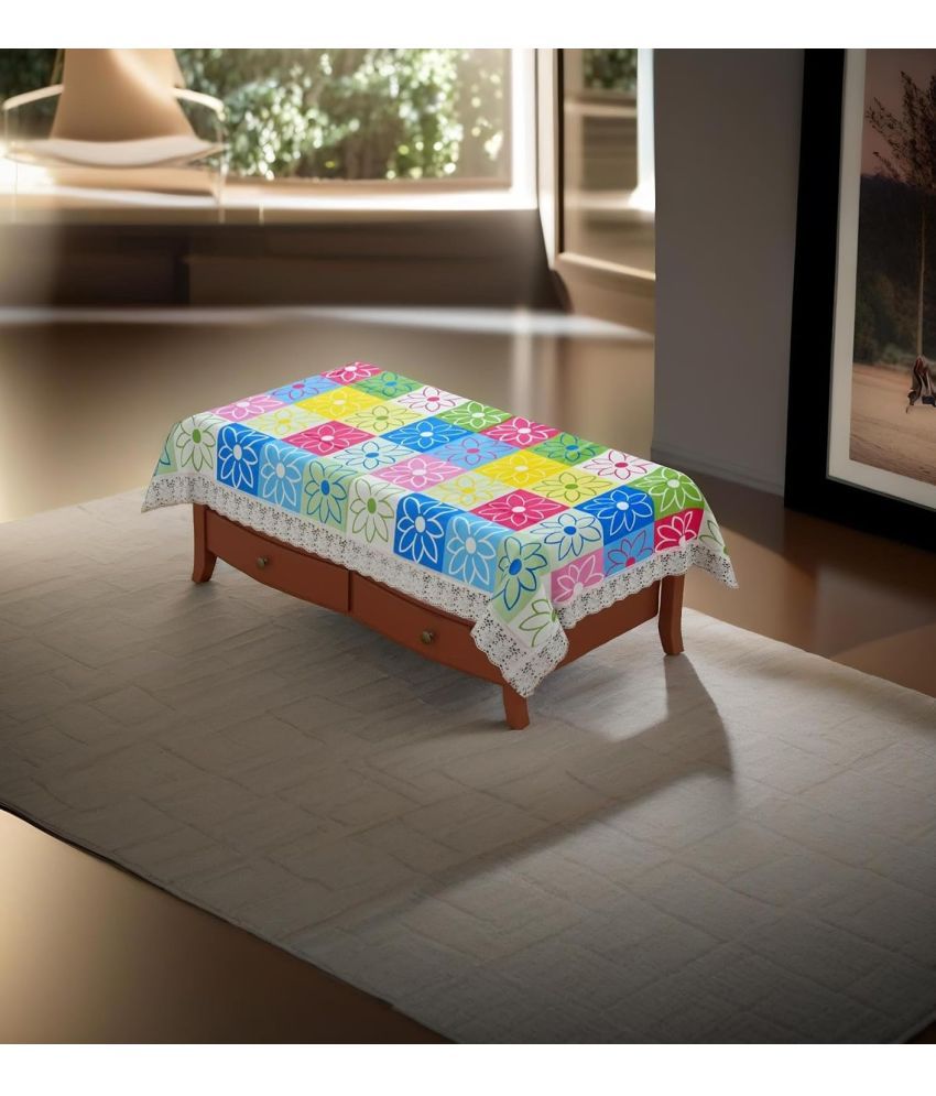     			CreadCraft Printed PVC 4 Seater Rectangle Table Cover ( 150 x 105 ) cm Pack of 1 Multi