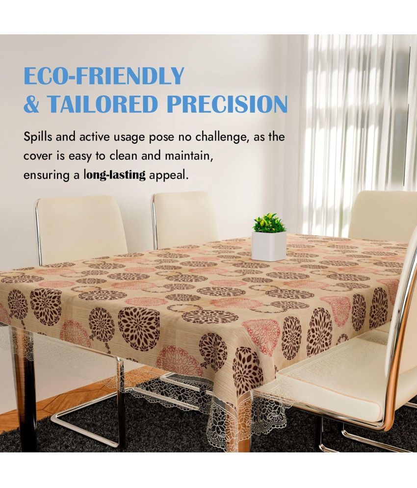     			CreadCraft Printed PVC 4 Seater Rectangle Table Cover ( 150 x 105 ) cm Pack of 1 Multi