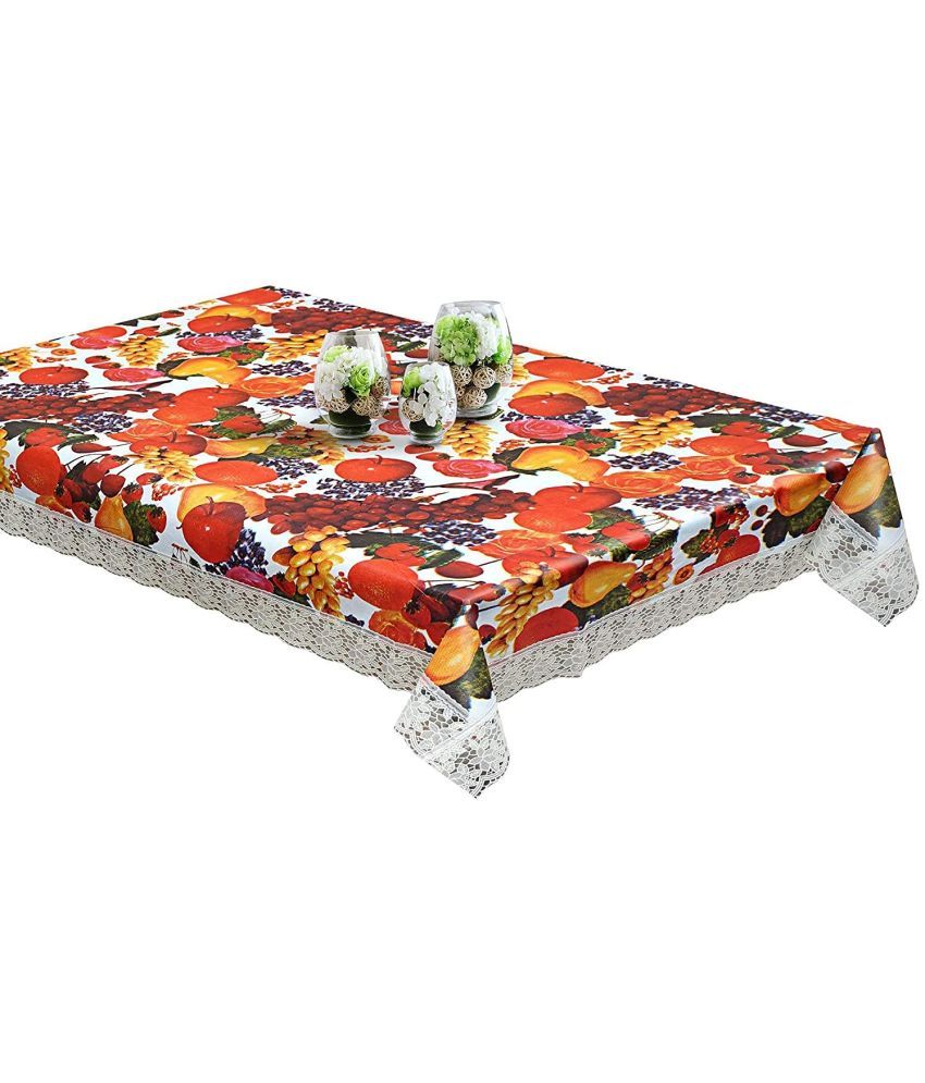     			CreadCraft Printed PVC 4 Seater Rectangle Table Cover ( 150 x 105 ) cm Pack of 1 Multi