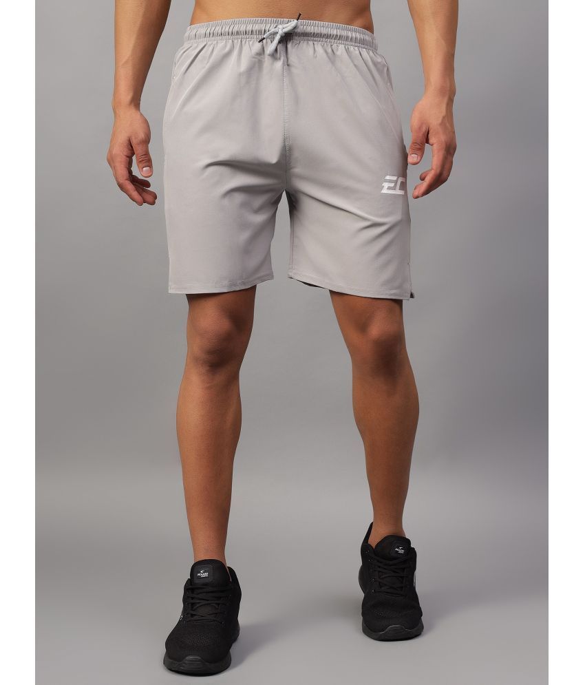     			Frencho Grey Polyester Men's Shorts ( Pack of 1 )