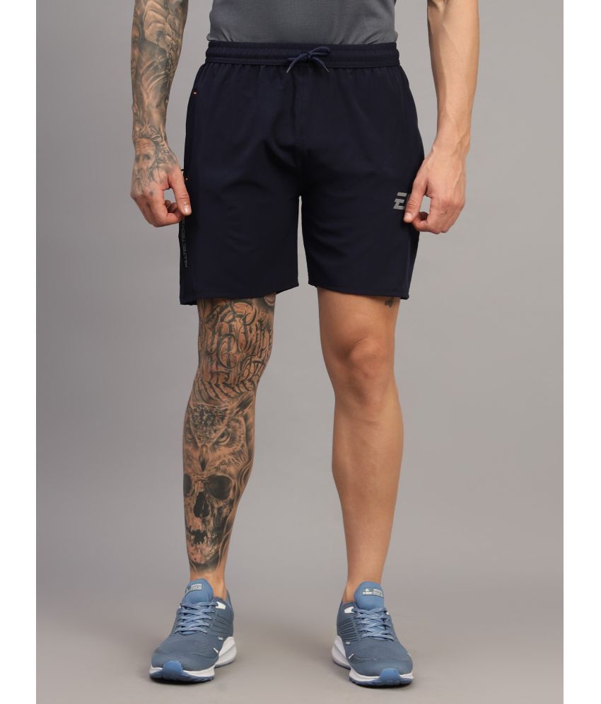     			Frencho Navy Blue Polyester Men's Shorts ( Pack of 1 )