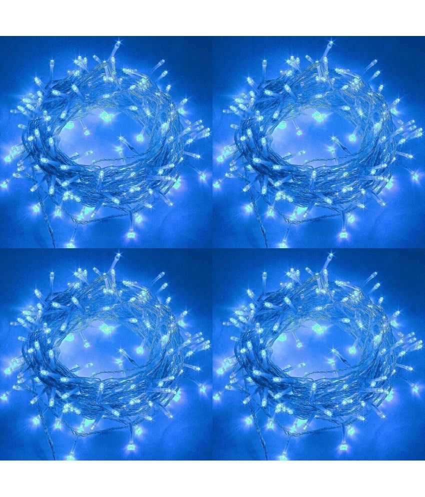     			HOME DELIGHT Blue 10Mtr String Light ( Pack of 4 )