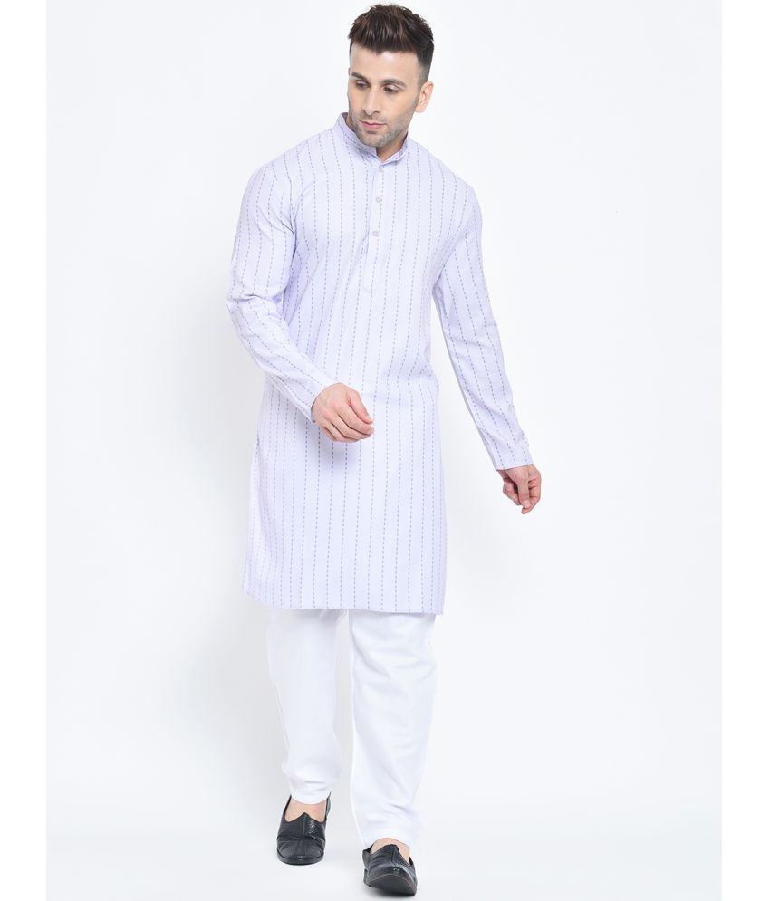     			Hangup Off-White Rayon Regular Fit Men's Kurta Pyjama Set ( Pack of 1 )