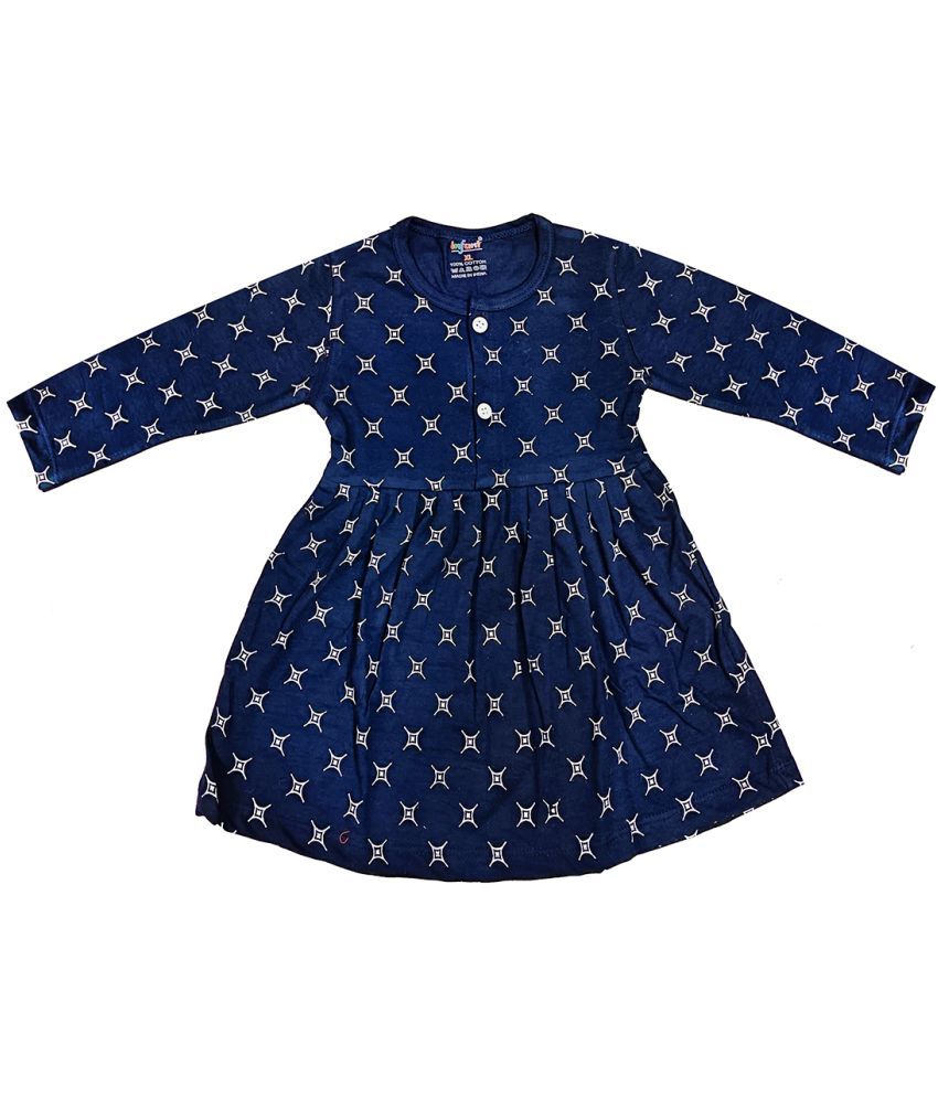     			INFANT Pack of 1 Baby Girls Cotton Dress ( Navy Blue )