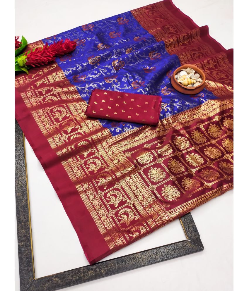     			Kanooda Prints Art Silk Printed Saree With Blouse Piece ( Multicolor , Pack of 1 )