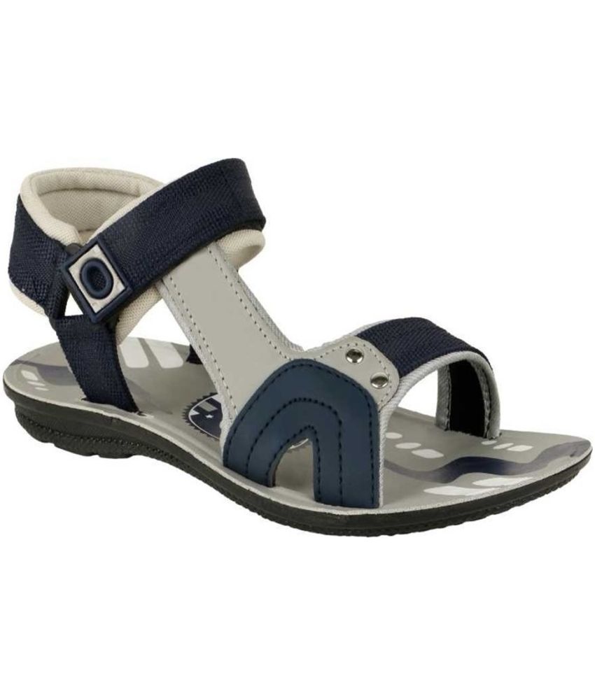     			Kullegs Grey Blue Sandals For Boys