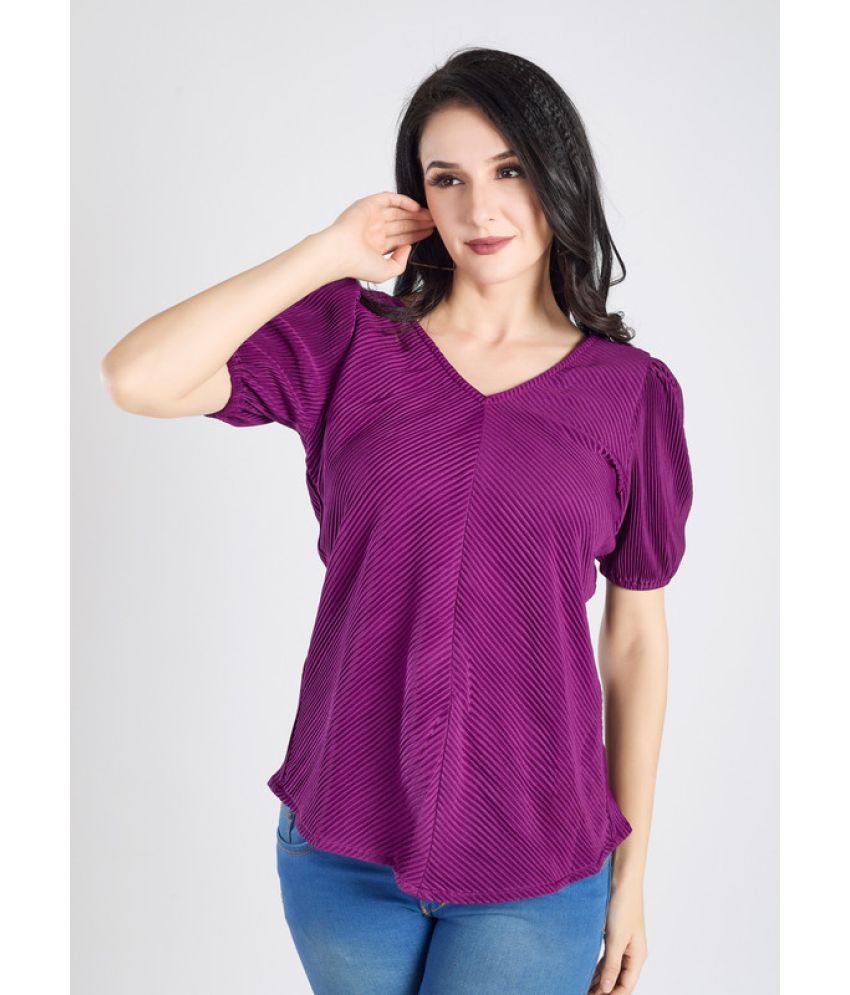     			Mantra Fashion Wine Polyester Women's Regular Top ( Pack of 1 )