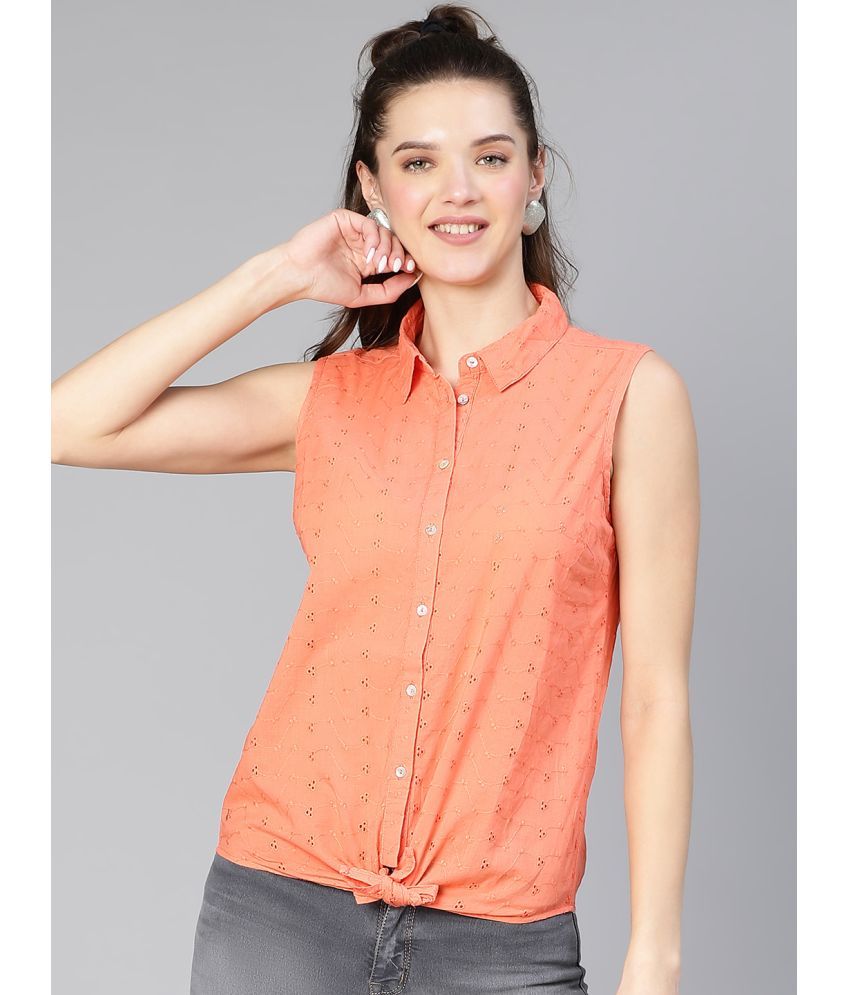     			Oxolloxo Orange Cotton Shirt - Pack of 1