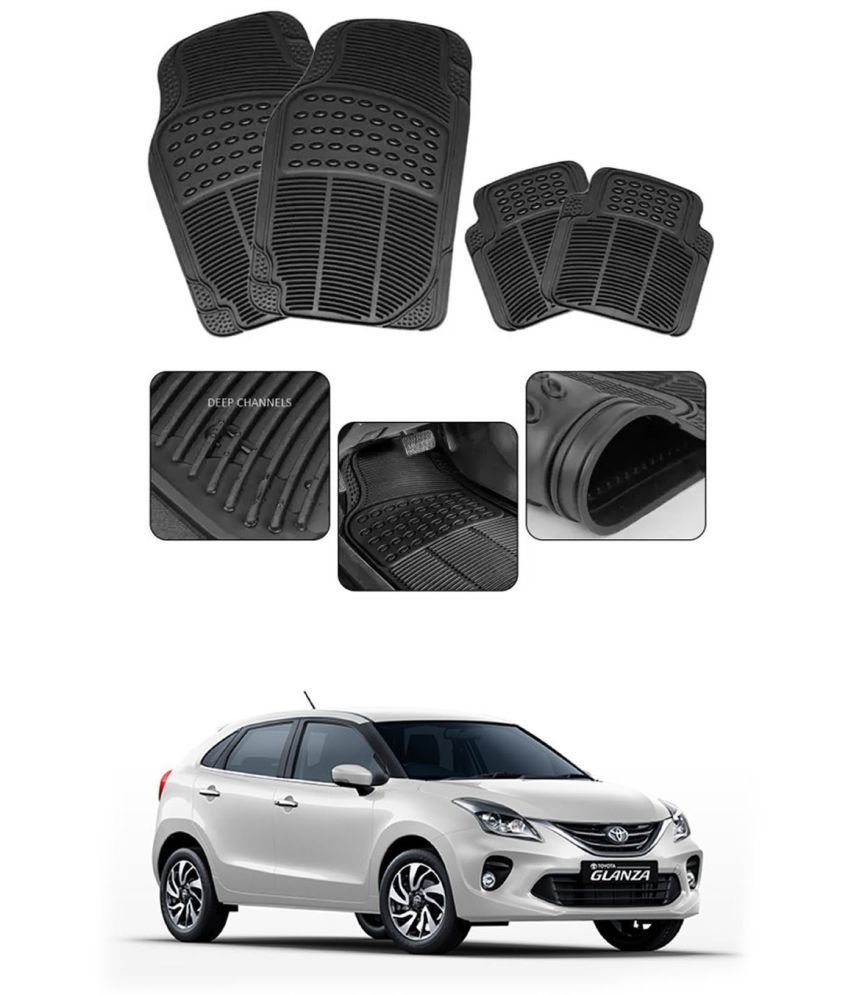     			RONISH Car Rubber Mat (Set Of 4) Foot Mat For Toyota Glanza