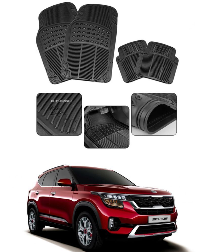     			RONISH Car Rubber Mat (Set Of 4) Foot Mat For Kia SELTOS