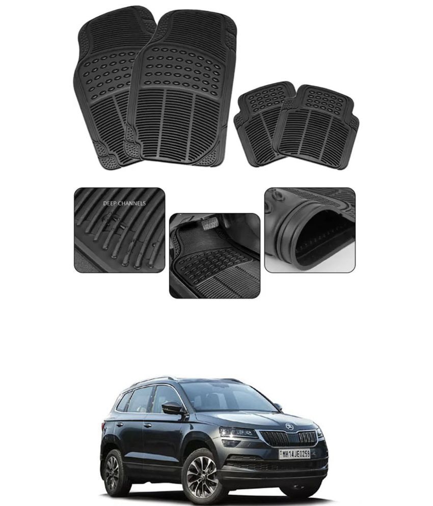     			RONISH Car Rubber Mat (Set Of 4) Foot Mat For Skoda Karoq