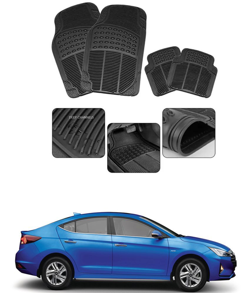     			RONISH Car Rubber Mat (Set Of 4) Foot Mat For Hyundai Elantra