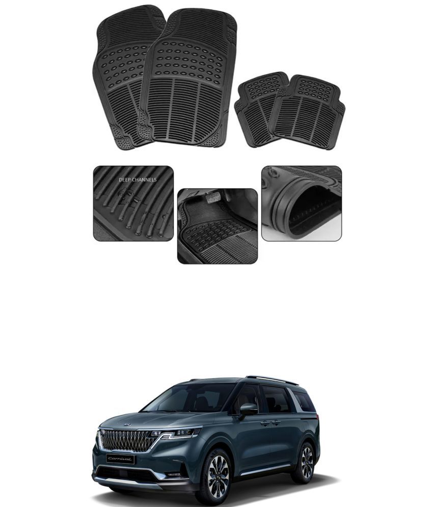     			RONISH Car Rubber Mat (Set Of 4) Foot Mat For Kia Carnival