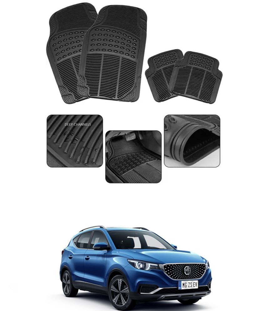     			RONISH Car Rubber Mat (Set Of 4) Foot Mat For MG ZS EV