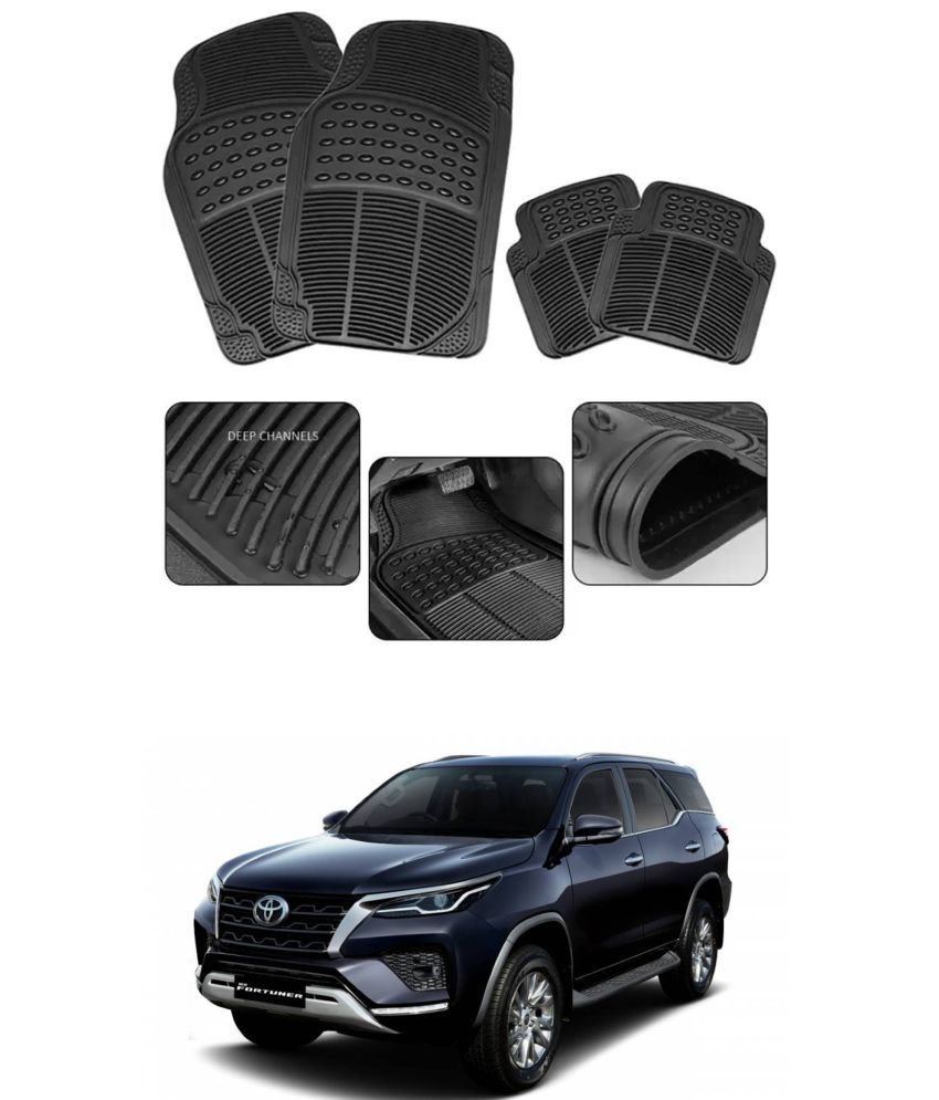     			RONISH Car Rubber Mat (Set Of 4) Foot Mat For Toyota Fortuner